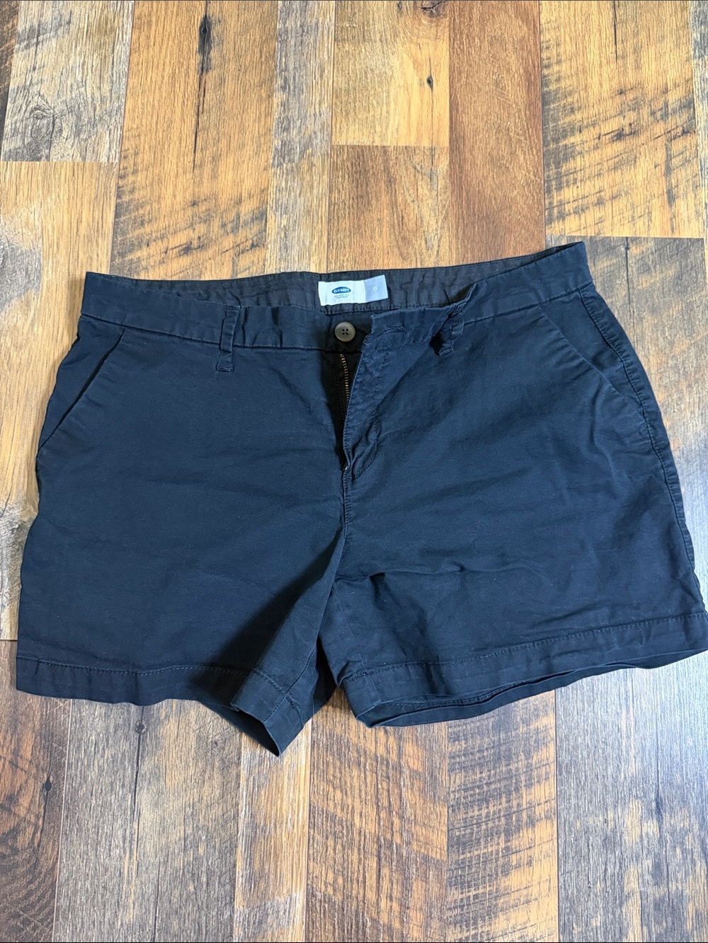 Old Navy Men's Dark Blue Flat-Front Shorts